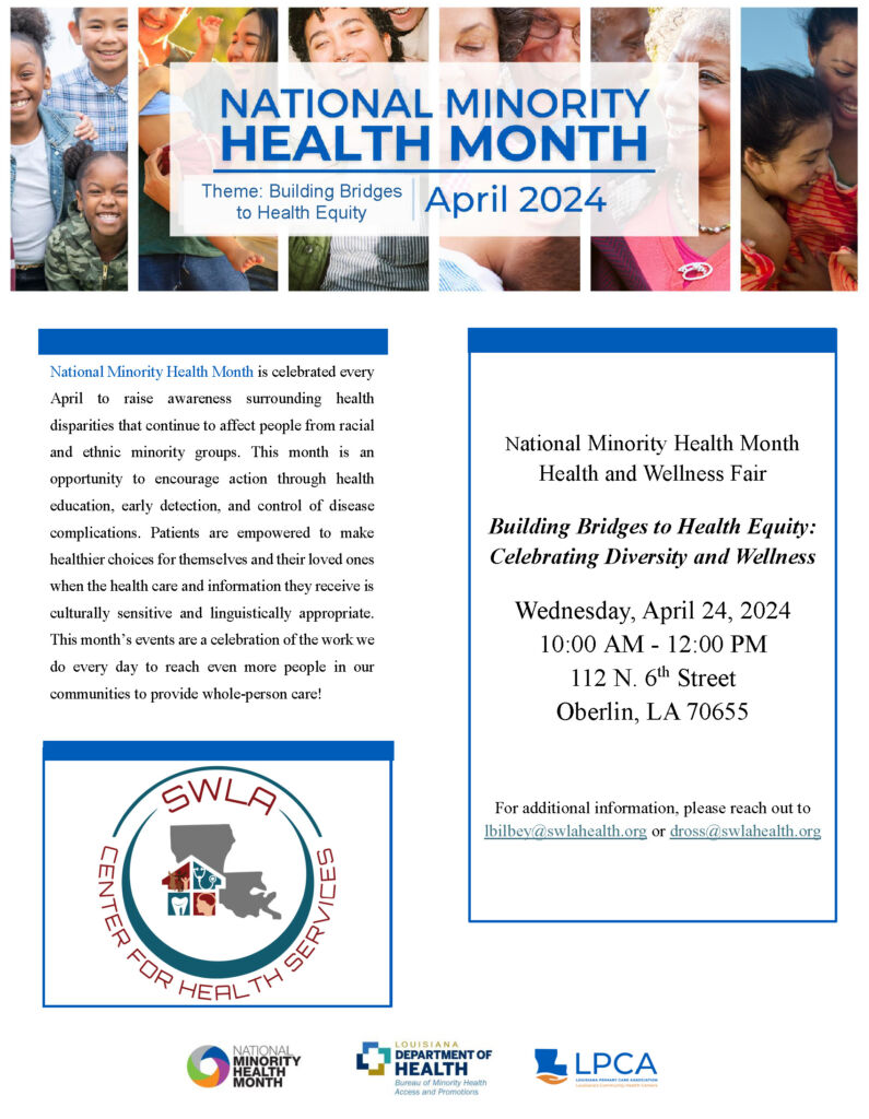 2024 SWLA CHS National Minority Health Month Health and Wellness Fair
