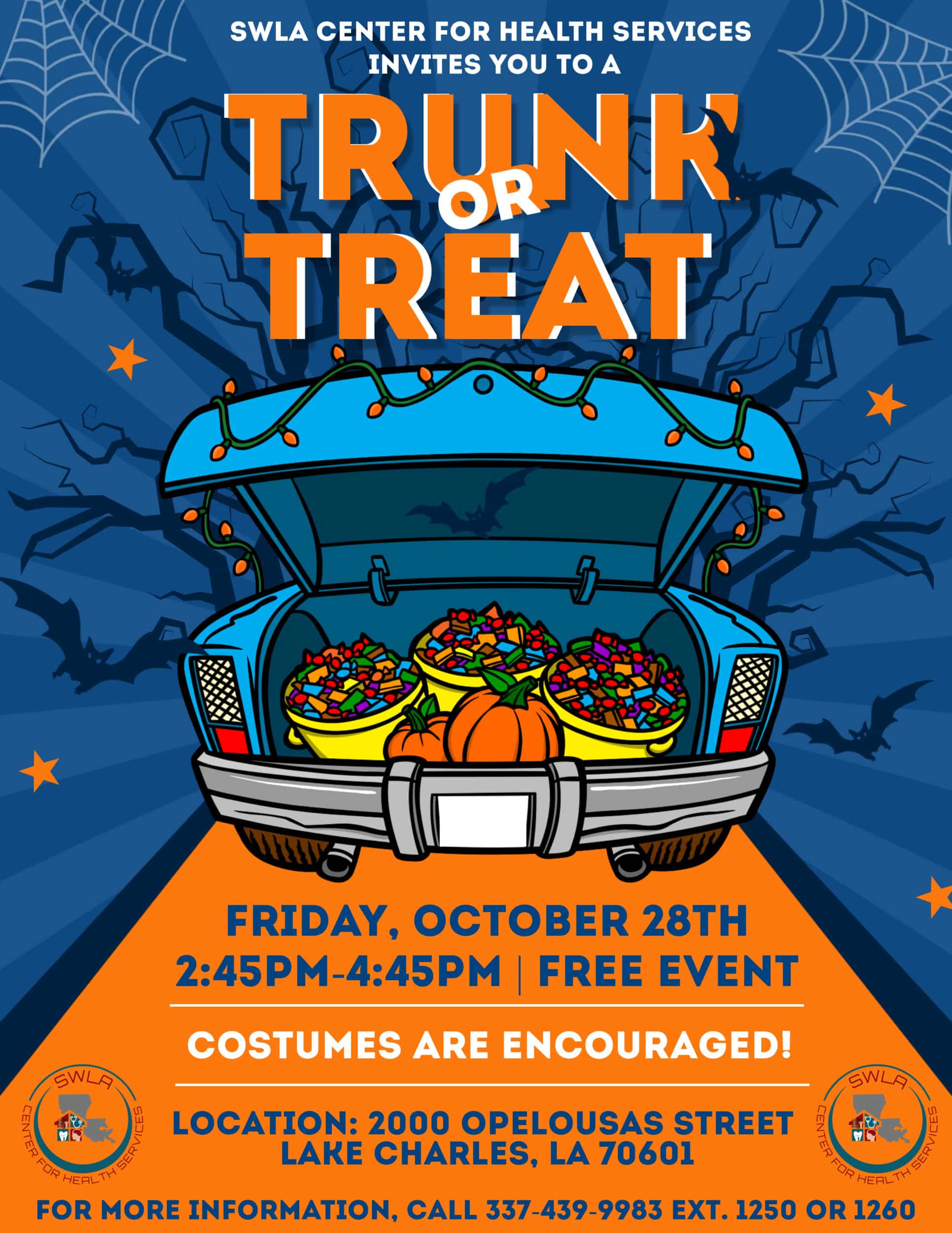 Swla chs trunk or treat lake charles swla center for health services